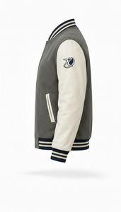 Vêtements d'extérieur tendance en cuir esthétique, style universitaire, avec manches contrastantes, durables, style américain - Product Image 2