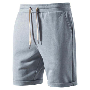 Pantalones cortos para hombre, frescos e informales, con cintura elástica, pantalones cortos de verano para hombre con bolsillos con cremallera, pantalones cortos para hombre prácticos y elegantes - Product Image 1