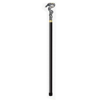 TOMBOLA SPORTS Canne de marche de luxe en laiton antique, tête de serpent, poignée argentée, durable, légère, capacité 750g, verrouillage par torsion