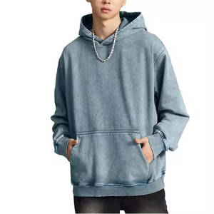 เสื้อฮู้ดดี้สไตล์วินเทจสำหรับผู้ชาย ลุคสตรีทแวร์แบบไดนามิก ล้างสีแบบแอซิด ด้านในนุ่มสบาย ทรงพอดีตัว ทนทาน ดีไซน์ทันสมัย พร้อมบริการ OEM - Product Image 3