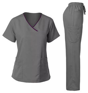Ventes en gros d'uniformes médicaux en coton et toile à manches courtes, personnalisés, de haute qualité, professionnels, unisexes - Product Image 1