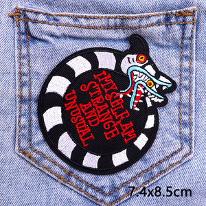 Customizable Eco-Friendly Nonwoven Felt Trippy Pop Culture Embroidered Patch Glitch Art Anime Retro Applique <b>Sete</b> Sew-On Custom - Product Image 4