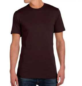 Camiseta de Manga Corta para Hombre, Cuello Redondo, Color Marrón Oscuro, Corte Regular, Estilo Informal, Tejido de Punto, 100% Algodón, Transpirable - Product Image 3