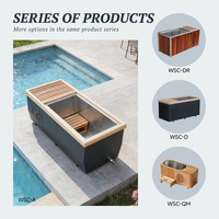 Baignoire de plongeon à froid en acier inoxydable 316 avec refroidisseur intégré 1HP, filtration intelligente WiFi à l'ozone, certifiée ETL, en cèdre rouge, pour bain de glace commercial, USA