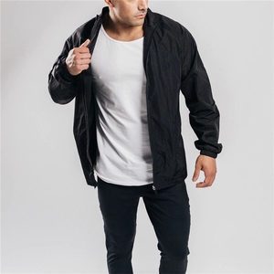 Blouson Bomber Homme Personnalisé avec Logo, Coupe-Vent Léger à Fermeture Éclair, Tissu Fin, Vente en Gros, Vêtement d'Extérieur Streetwear - Product Image 4