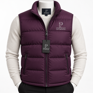 Chaleco de plumón sin mangas para hombre, para viaje, chaleco de plumón con estampado personalizado, ligero. - Product Image 4