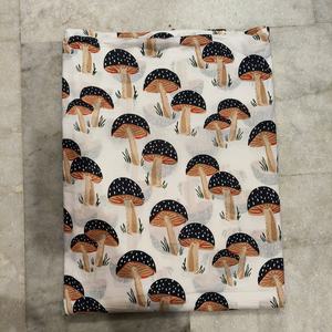 Tela de Algodón Orgánica Ecológica, Transpirable y Ligera, con Estampado de Hongos, Tema Floral, para Vestidos y Bolsos de Niñas - Product Image 5