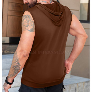 Chemises sans manches à capuche de sport de haute qualité à séchage rapide, prix bas, chemises sans manches à capuche de sport - Product Image 3