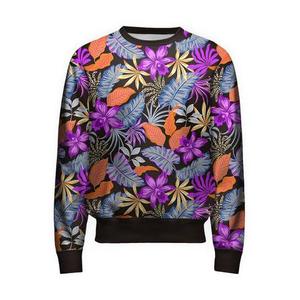 เสื้อสเวตเชิ้ตผู้ชายลายดอกไม้ ทรงปกติ คอกลม สวมใส่สบายๆ สำหรับฤดูร้อน ผ้าถัก โพลีเอสเตอร์ 100% พิมพ์ลายแบบซับลิเมชั่น - Product Image 1