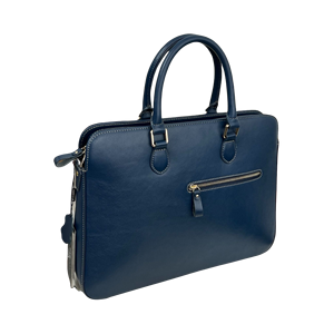 Bolsa para Portátil de Cuero Genuino, Suave, Elegante, Azul Marino, Diseño Casual de Lujo para Uso Profesional - Product Image 5