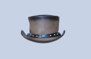 Chapeau de cowboy vintage en cuir véritable, style western, pour ranch, équitation, rodéo, extérieur, mode, à large bord, qualité supérieure - Product Image 6