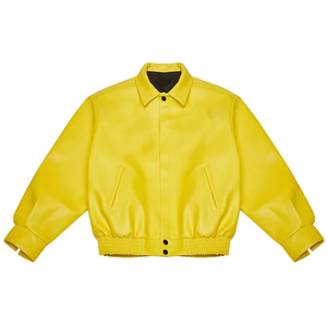 เสื้อแจ็คเก็ตเบสบอลบอมเบอร์ผ้าขนสัตว์ระบายอากาศปักโลโก้ตามสั่งสำหรับผู้ชาย หนังวัวเย็บติดกับผ้า ราคา $29 - Product Image 1