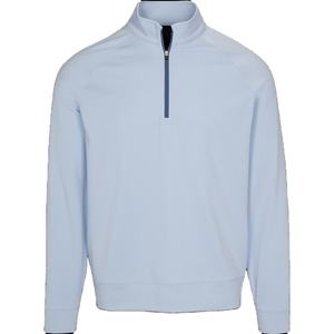 Polyester/Cotton Blend Quarter Zip Fleece Unisex Knit Pullover Midweight <b>Layering</b> Comfortable Everyday Wear OEM Private Label - Product Image 6