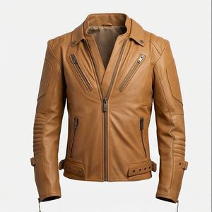 Chaqueta de Motociclista de Cuero Genuino para Hombre de la Mejor Calidad, Nueva Colección de Invierno, Chaquetas de Motocicleta con Protecciones Desmontables Personalizadas - Product Image 1