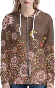 Sudadera con Capucha para Mujer ROMEO INDUSTRY, Chaqueta Casual de Forro Polar para Otoño/Invierno, Diseño Transpirable por Sublimación, 95% Poliéster, 5% Elastano, Tallas XS-5XL - Product Image 2