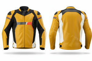 Chaqueta de Motociclismo de Cuero Personalizada para Hombre, Acolchada y Blindada, Protección de Alta Velocidad, Equipo de Carreras, Chaquetas de Cuero con Paneles de Malla - Product Image 6