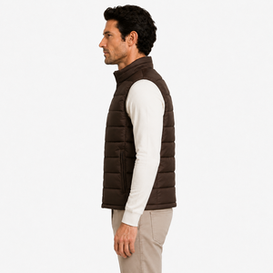 เสริมลุคฤดูหนาวของคุณด้วยเสื้อแจ็คเก็ต Man Puffer Vest ที่ออกแบบมาเพื่อความอบอุ่นที่เชื่อถือได้และการสวมใส่แบบเลเยอร์ได้อย่างง่ายดาย - Product Image 2