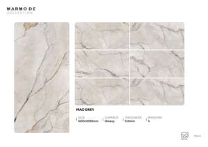 Azulejos de porcelana modernos de alta gama con acabado brillante, tamaño 600x1200, formato grande para pisos y paredes, para uso comercial. - Product Image 5