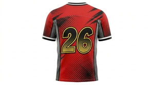 Nouveauté - Maillot de football américain à manches courtes pour homme, séchage rapide, respirant, protection UV, 100% polyester, imprimé personnalisé - Product Image 2