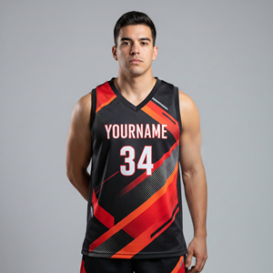 เสื้อบาสเก็ตบอลคุณภาพสูงปี 2026 ออกแบบเองได้ ระบายอากาศ แห้งเร็ว ต้านเชื้อแบคทีเรีย คอวี ยูนิเซ็กซ์ ผ้าโพลีเอสเตอร์ 100% - Product Image 5