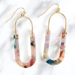 ต่างหูดอกกุหลาบขายส่งจากโรงงาน ต่างหูทำมือจากเรซิ่นประดับดอกไม้แห้ง สำหรับผู้หญิง งานฝีมือเรซิ่น - Product Image 1