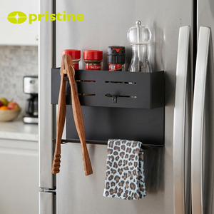 Wholesale Household Storage Rack Metal Housewares 2 tier Magnet Storage Rack with <b>Rubber</b> Magnet <b>Sheet</b> - Product Image 4