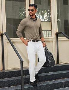 Camisas Polo de Manga Larga para Hombre, Camisetas Casuales con Botones, Camisas de Trabajo con Cuello - Product Image 4