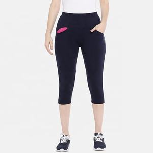 กางเกงเลกกิ้งขาสั้นทรงแคปรีสำหรับผู้หญิง เอวสูง เป็นมิตรกับสิ่งแวดล้อม แห้งเร็ว ระบายอากาศได้ดี ยืดได้สี่ทิศทาง ป้องกันแบคทีเรีย เหมาะสำหรับโยคะ - Product Image 4