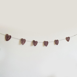 Suministros para regalos del Día de San Valentín, guirnalda de ratán hecha a mano, decoración de pared, guirnaldas tejidas de alta calidad - Product Image 1