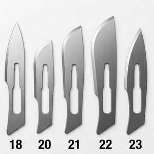 Manche de scalpel chirurgical manuel ergonomique en acier inoxydable avec lames interchangeables - Product Image 2