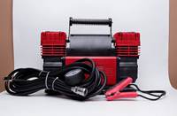 Gonfleur de pneus de voiture portable 300L/min 12V 150PSI Compresseur d'air haute performance à double cylindre avec moniteur de pression en boîte