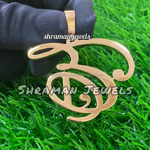 จี้ห้อยคอเด็กแบบฮิปฮอปชุบโรเดียมประดับเพชรโมอิสซาไนต์รูปตัวอักษร 'E' ทองคำแท้ 10K ดีไซน์พิเศษสำหรับงานปาร์ตี้ - Product Image 5