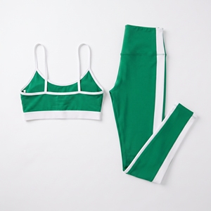 Ensemble de yoga extensible 4 directions sur mesure OEM pour femmes, avec soutien-gorge et leggings grande taille pour la gym - Product Image 3