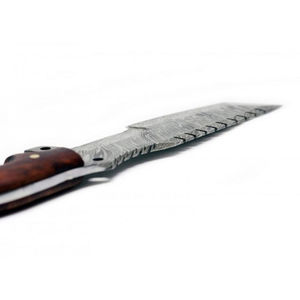 Cuchillos de Caza Damasco Hechos a Mano con Hoja Fija de Acero Inoxidable, Cuchillos Damasco para Camping y Actividades al Aire Libre - Product Image 3