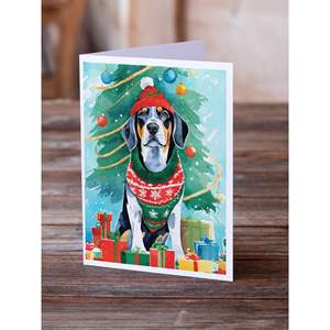 Bluetick Coonhound Cartes de vœux de Noël Lot de 8 capricieux A7 Taille 5x7 Cartes vierges avec enveloppes - Product Image 2