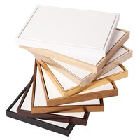 Cadre de peinture à l'huile en bois minimaliste moderne, 3,5 cm d'épaisseur, prêt à accrocher sans encadrement, cadre photo en forme de L, cadre décoratif