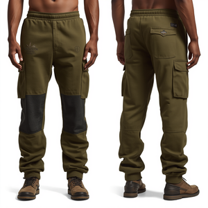 Pantalones Jogger Premium para Hombre, Color Oliva, Estilo Expedition, Ligeros, Tela de Poliéster, Estampado Gráfico Intenso, Bordados, Utilitarios - Product Image 4