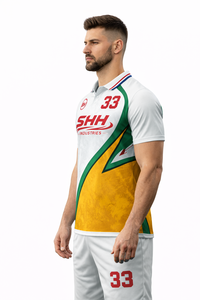 Chemises polo pour hommes à sublimation réglables, designs entièrement personnalisés, tendances actuelles, meilleur matériau, haute qualité, respirantes. - Product Image 4