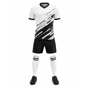 Usine de fabrication d'uniformes de football par sublimation personnalisée OEM ODM, tissu en coton respirant, doux et flexible, logo personnalisé, unisexe adulte, 360g, adapté - Product Image 2