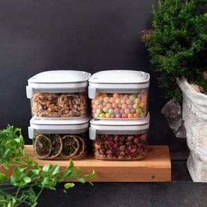 4ชิ้นถังสูญญากาศสูญญากาศแบบสุญญากาศของ Tritan สำหรับเก็บและเก็บรักษาอาหารในห้องครัวที่เก็บและภาชนะบรรจุสำหรับมรดกของครอบครัว - Product Image 1