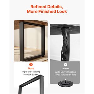 Patas para Muebles de Hogar Resistentes de 29.5'' de Alto x 35.4'' de Ancho, Diseño Modular Cuadrado de Acero, Fácil Montaje, Carga Máxima de 2204 Libras - Product Image 4