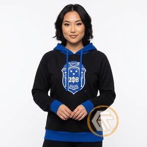 ออกแบบเสื้อฮู้ดผ้าฟลีซระบายอากาศได้ดีสำหรับผู้หญิง Zeta Phi Beta  แบบกำหนดเองสำหรับฤดูหนาว  เสื้อผ้าสำหรับชมรมนักศึกษา  ผลิตจากผ้าฝ้าย 100% ขายส่ง - Product Image 3