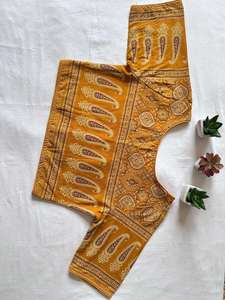 Designer Casual Wear Handcrafted Hand Block Designer Ajrakh Cotton <b>Readymade</b> Ready To Wear <b>Blouse</b> - Product Image 6