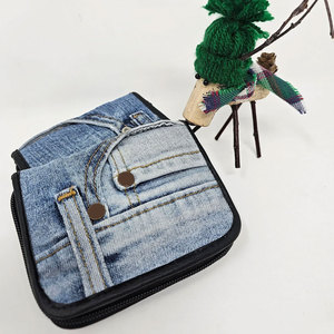 Mini billetera de mezclilla para monedas, tarjetero de mezclilla a la moda, monedero portátil, organizador de bolsillo pequeño para comodidad diaria - Product Image 6