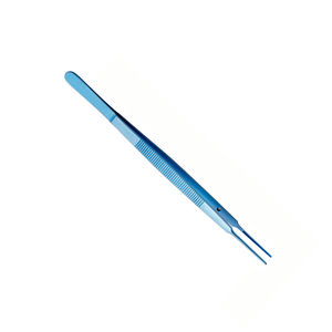 Pinzas Quirúrgicas de Acero Inoxidable Gerald con Recubrimiento Azul, Puntas Rectas Dentadas, Pinzas para Tejidos Quirúrgicos, Herramienta Hemostática de Agarre - Product Image 2