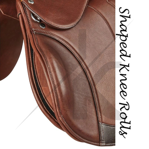 Premium Genuine Leather English Dressage Saddle Memory Foam Panels Wood <b>Tree</b> Nafko Industry NK-723 Brown Customizable Color/Size - Product Image 5