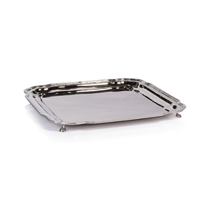 Plateau de service rectangulaire en acier inoxydable martelé, écologique, pour buffet d'hôtel, présentation alimentaire, traiteur - Product Image 2