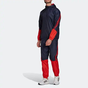 Customized Streetwear High Quality OEM Custom Winter 2 in 1 Simple Drawstring Windbreaker Two Piece Set <b>Zip</b> <b>up</b> <b>Jacket</b> Men - Product Image 2