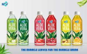 Proveedor al por mayor etiqueta personalizada 500ml botella para mascotas ALOE VERA BEBIDA mejor calidad vietnamita bebida de Aloe Vera certificación HALAL - Product Image 3
