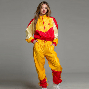 Crop Windbreaker Tracksuit Women Streetwear Short Rain Jacket Cargo Pants Set Waterproof <b>Wind</b> <b>breaker</b> Suits Ladies - Product Image 2